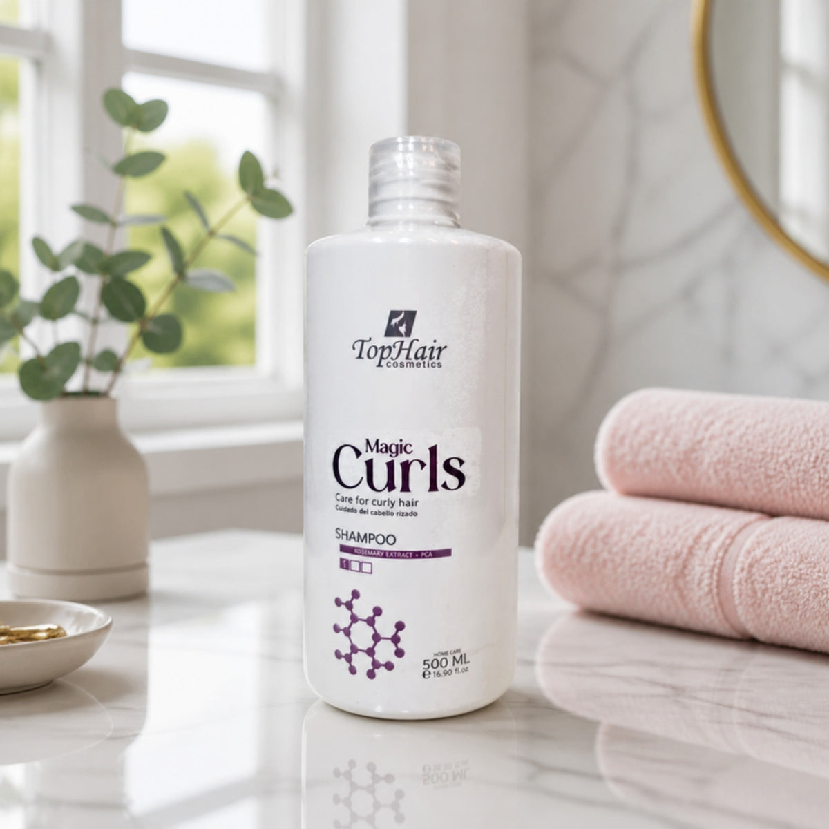 Magic Curls Shampoo (Step 1) 500 ml en el baño