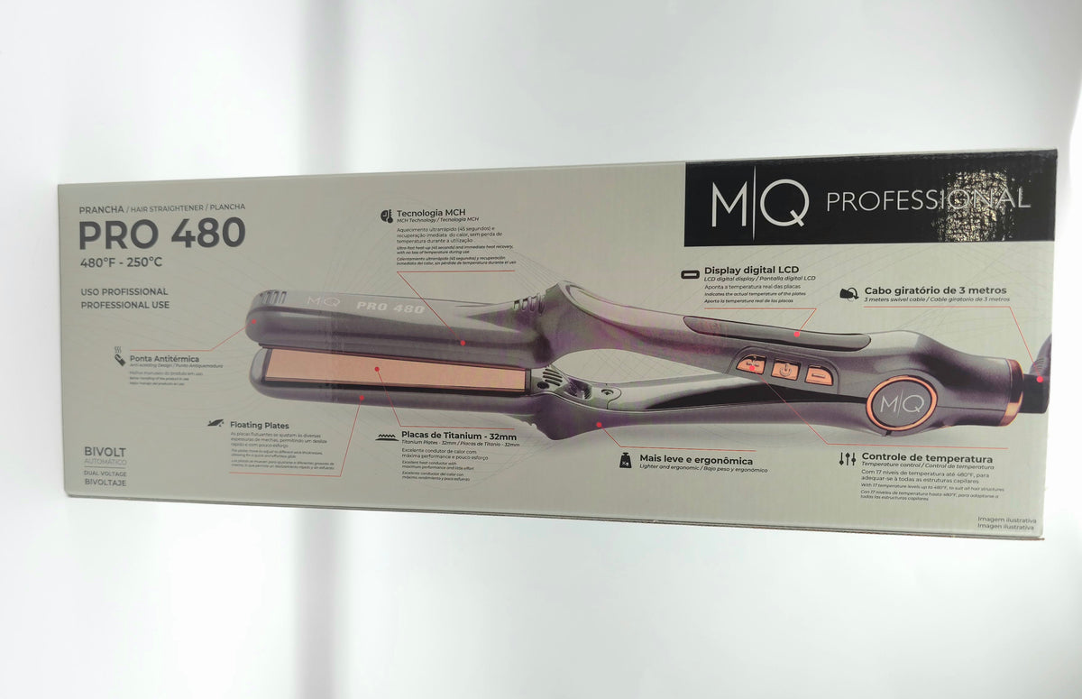 MQ Pro 480 titanium professional hair straightener flat iron