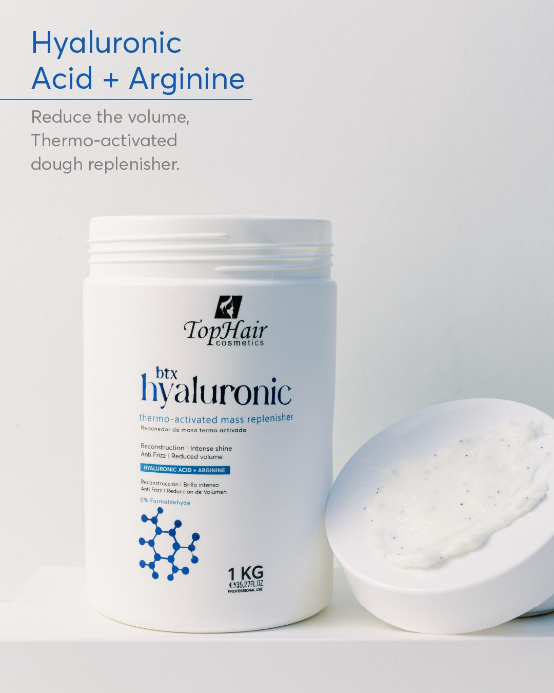 BTX Hyaluronic hair botox treatment by TopHair Cosmetics for smooth, hydrated hair