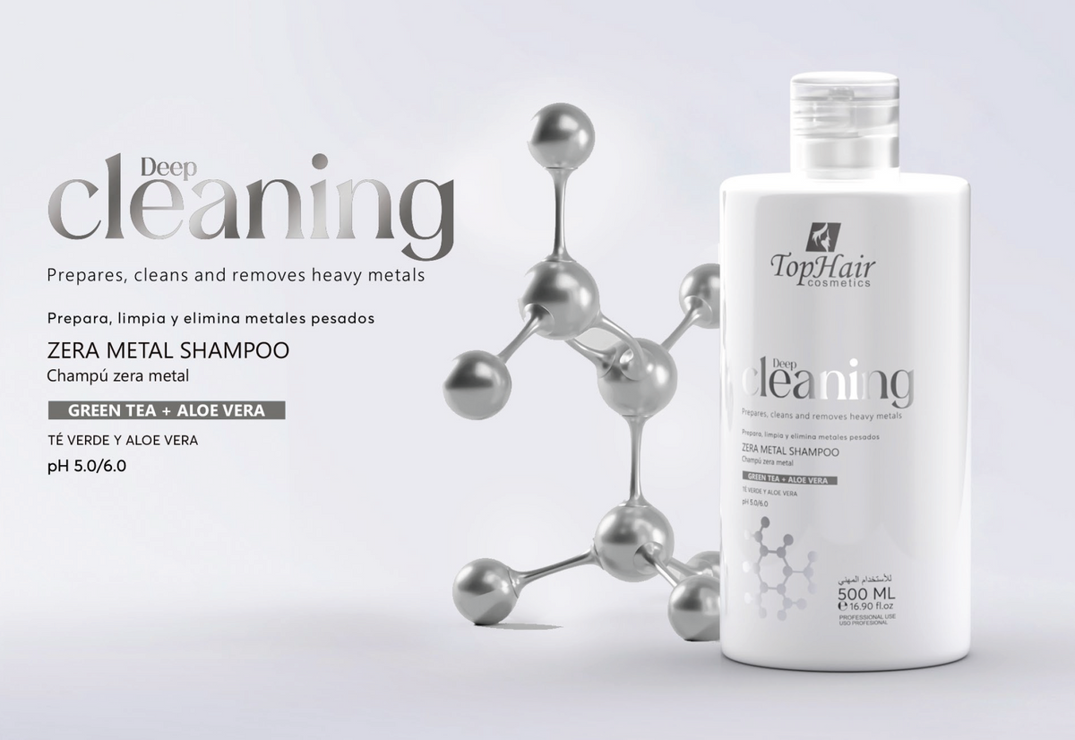 Zera Metal Deep Cleaning shampoo by TopHair Cosmetics for pre-treatment hair detox