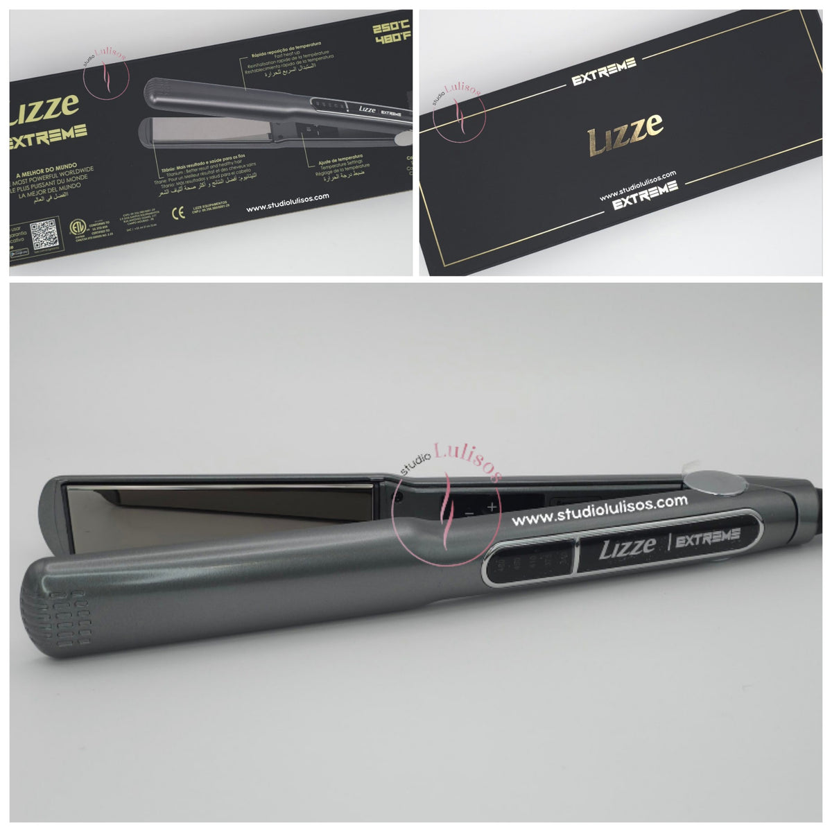 Lizze Extreme 1-inch professional titanium flat iron for hair straightening