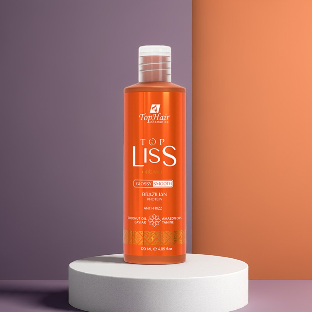 Top Liss Brazilian Protein professional keratin hair straightening treatment by TopHair Cosmetics