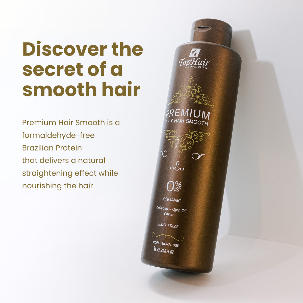Premium Hair Smooth Brazilian Protein keratin straightening treatment by TopHair Cosmetics