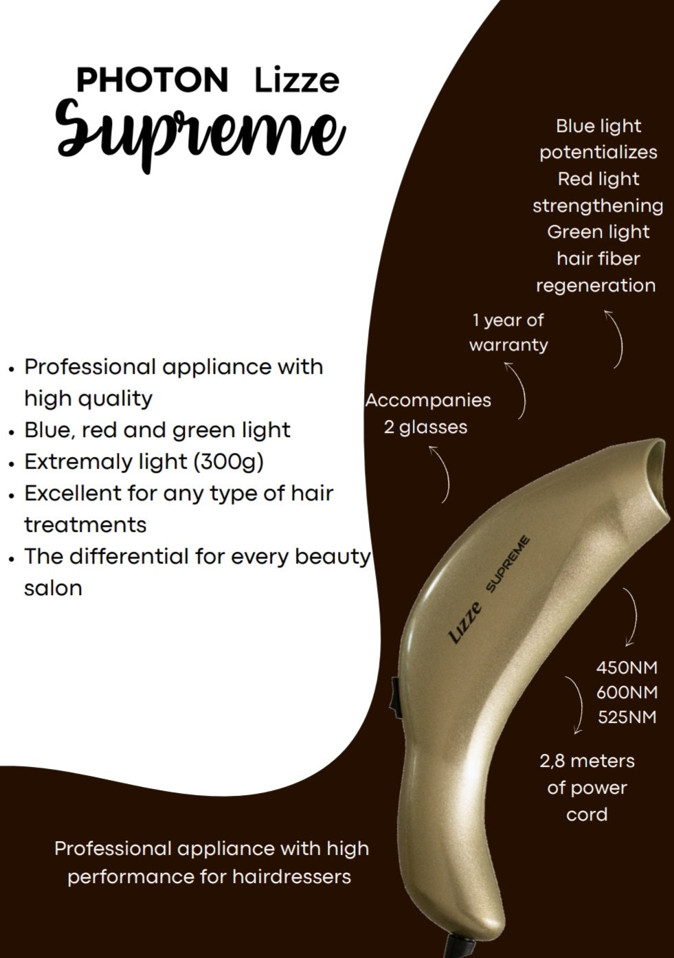 Lizze Supremo Photon professional hair straightening flat iron