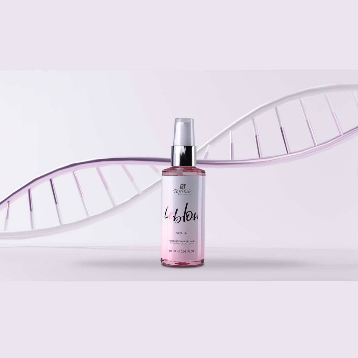 Leblon nourishing hair serum by TopHair Cosmetics for shine and frizz control
