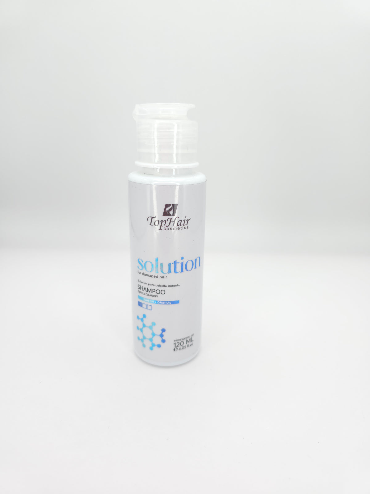 Solution Step 1 shampoo for damaged hair repair by TopHair Cosmetics