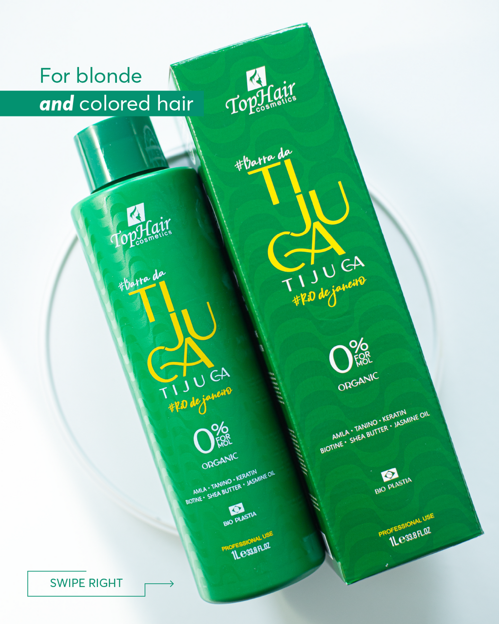 Tijuca Brazilian Protein professional keratin hair straightening treatment by TopHair Cosmetics