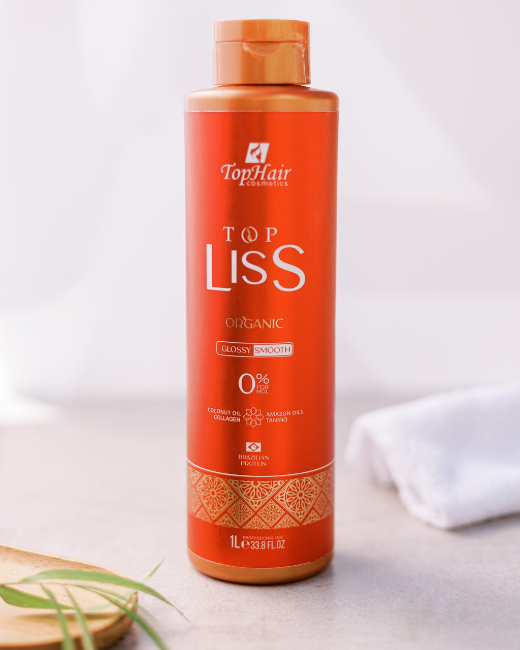Top Liss Brazilian Protein professional keratin hair straightening treatment by TopHair Cosmetics