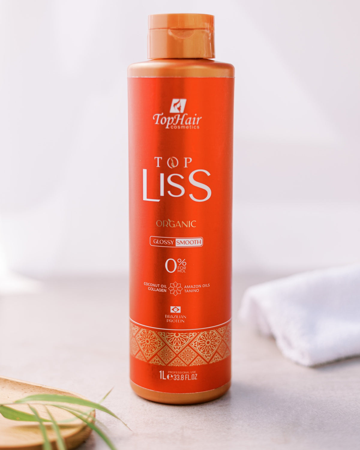 Top Liss Brazilian Protein professional keratin hair straightening treatment by TopHair Cosmetics