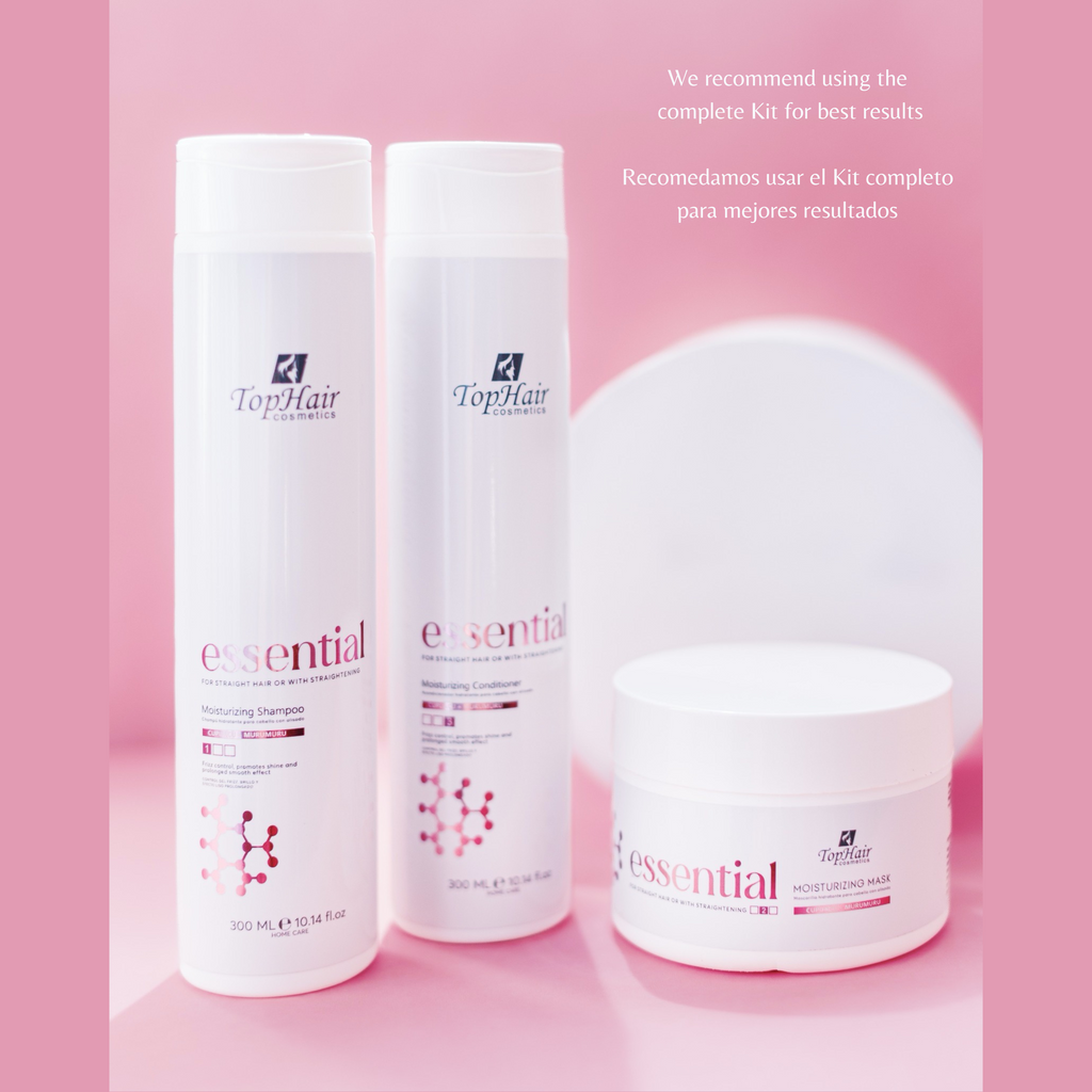 Essential Moisturizing hair care line (shampoo, conditioner, mask) by TopHair Cosmetics